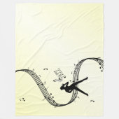 ジャズダンスイエローミュージック フリースブランケット (正面)