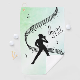 ジャズダンスグリーンミュージック ゴルフタオル