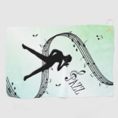 ジャズダンスグリーンミュージック ゴルフタオル (横)