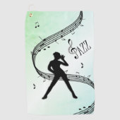 ジャズダンスグリーンミュージック ゴルフタオル (正面)