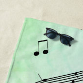 ジャズダンスグリーンミュージック ビーチタオル (インサイチュ)