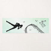 ジャズダンスグリーンミュージック ヨガマット (正面(横))