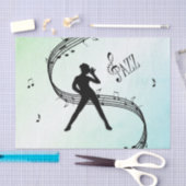 ジャズダンスグリーンミュージック 薄葉紙 (クラフト)