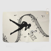 ジャズダンスゴールデンミュージックゴルフタオル ゴルフタオル (横)