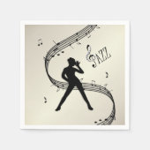 ジャズダンスゴールデンミュージックナプキンス スタンダードカクテルナプキン (正面)