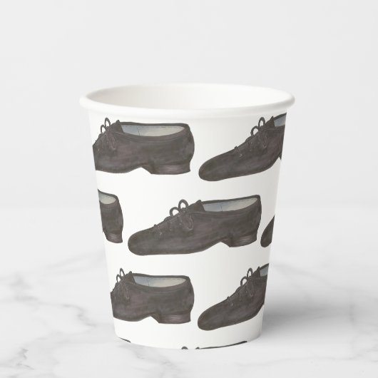 ジャズダンスシューズスリッパーバレリーナダンサークラス 紙コップ (正面)