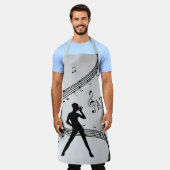 ジャズダンスシルバー エプロン (着用した状態)