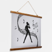 ジャズダンスシルバー 吊り下げ型タペストリー (傾斜あり)