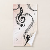 ジャズダンスピーチミュージック バスタオルセット (ハンドタオル)