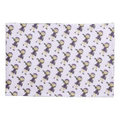 ジャズダンスリサイタルパープルコスチュームガールダンサー 枕カバー (裏面)