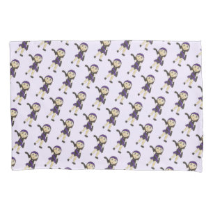 ジャズダンスリサイタルパープルコスチュームガールダンサー 枕カバー