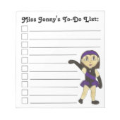 ジャズダンス先生リサイタルギフトをリストする ノートパッド (正面)