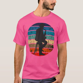 ジャズデー国際的TシャツレトロヴィンテージジャズM Tシャツ