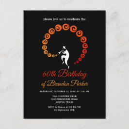 ジャズトクールラッパミュージシャン60thバースデーパーティー インビテーションポストカード