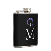 ジャズトクールラペットミュージシャンモノグラムブルー薄紫 フラスク (右)