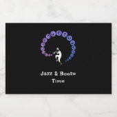 ジャズトランペクールットミュージシャンブルーミュージック誕生日 リキュールボトルラベル (シングルラベル)