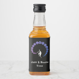 ジャズトランペクールットミュージシャンブルーミュージック誕生日 リキュールボトルラベル
