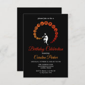 ジャズトランペクールットミュージシャン誕生日パーティー 招待状 (正面/裏面)