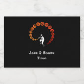 ジャズトランペクールットミュージシャン音楽バースデーパーティー リキュールボトルラベル (シングルラベル)
