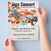 ジャズトランペットフライヤー チラシ (手)