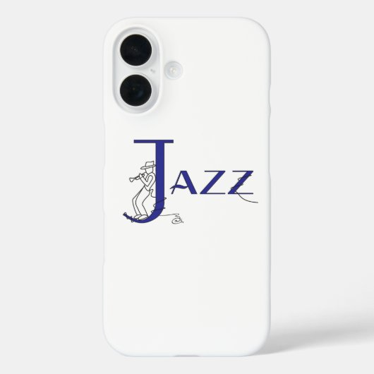 ジャズトランペットブルーフォンケース Case-Mate iPhoneケース (裏面)