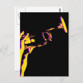 ジャズトランペットプレーヤー葉書 ポストカード (正面/裏面)