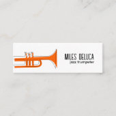 ジャズトランペットミュージシャン先生Qrコード スキニー名刺 (正面)