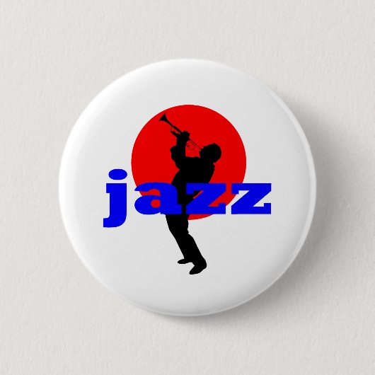 ジャズトランペット奏者 缶バッジ (正面)