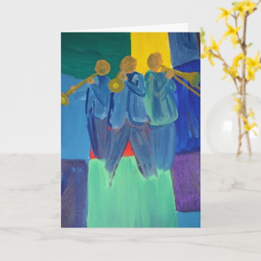 ジャズトリオ カード (黄色い花)