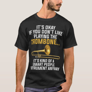 ジャズトロンボーンのための面白いトロンボーンアート Tシャツ