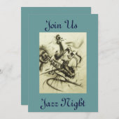 ジャズナイト招待状 招待状 (正面/裏面)