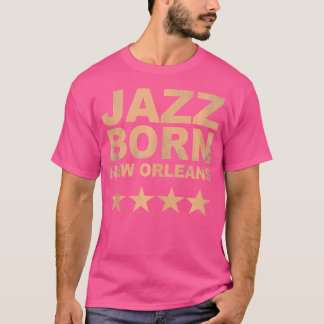 ジャズニュー生まれオリンズ音楽グラフィック Tシャツ