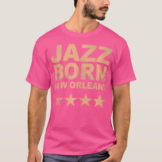 ジャズニュー生まれオリンズ音楽グラフィック Tシャツ (正面)