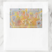 ジャズバカラフルンド 長方形シール (バッグ)