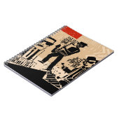 ジャズバクールンドポスターとトランペットの遊ヴィンテージ ノートブック (左側)