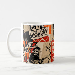 ジャズバンドクールヴィンテージポスター コーヒーマグカップ