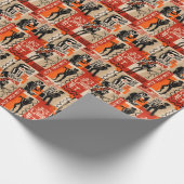 ジャズバンドクールヴィンテージポスター ラッピングペーパー (角)