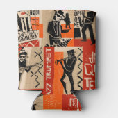 ジャズバンドクールヴィンテージポスター 缶クーラー (裏面)