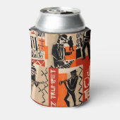 ジャズバンドクールヴィンテージポスター 缶クーラー (缶裏面)