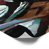 ジャズバンドデジタルアート ポスター (角)