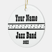 ジャズバンドパーソナライズな音楽オーナメントの記念品 セラミックオーナメント (左)