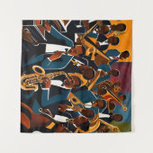 ジャズバンドミュージシャン タペストリー (正面(横))