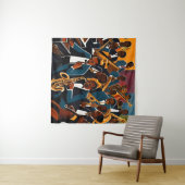 ジャズバンドミュージシャン タペストリー (インサイチュ(横))