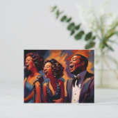 ジャズバンドミュージシャン ポストカード (スタンド正面)