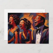 ジャズバンドミュージシャン ポストカード (正面/裏面)