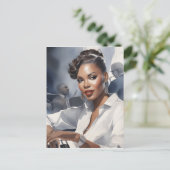 ジャズバンドミュージシャン ポストカード (スタンド正面)