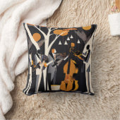 ジャズバンドレトロスタイルデザイン装飾用クッション クッション (ブランケット)