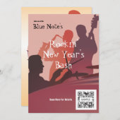 ジャズバンド イベント ご招待 テンプレート (正面/裏面)