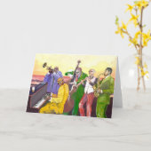 "ジャズバンド" カード (黄色い花)