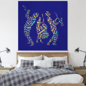 ジャズバンド キャンバスプリント (インサイチュ (寝室))